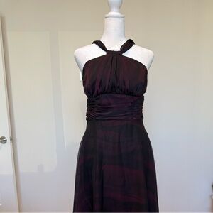 Connected Apparel Strapless Black and Purple Dress